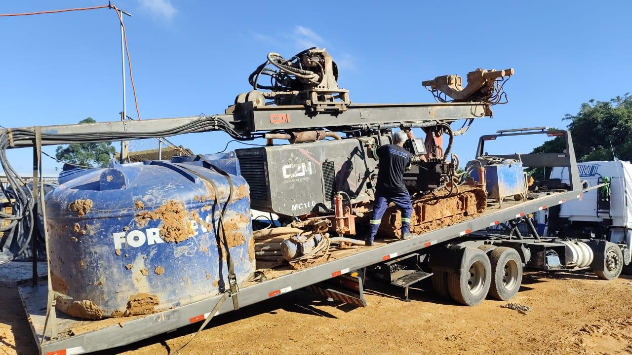 Equipamento MAF em mobilização